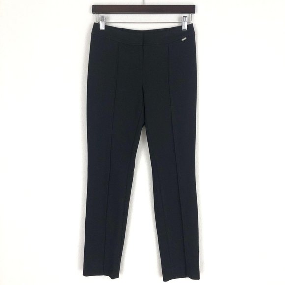 St. John Collection Women's Size 2 Solid Black Zipper Fly Stretch Dress Pants - Picture 1 of 6